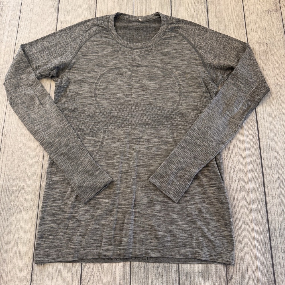 Lululemon Women's Size 12 Grey slate Run Swiftly Tech Shirt Long Sleeve Top